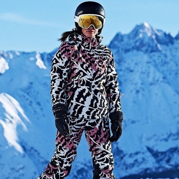 Molo Kids Pink/Black/Cream Animal Print Ski Pants, Size 122 EU (6-7 US) ~ VGUC - Picture 15 of 16